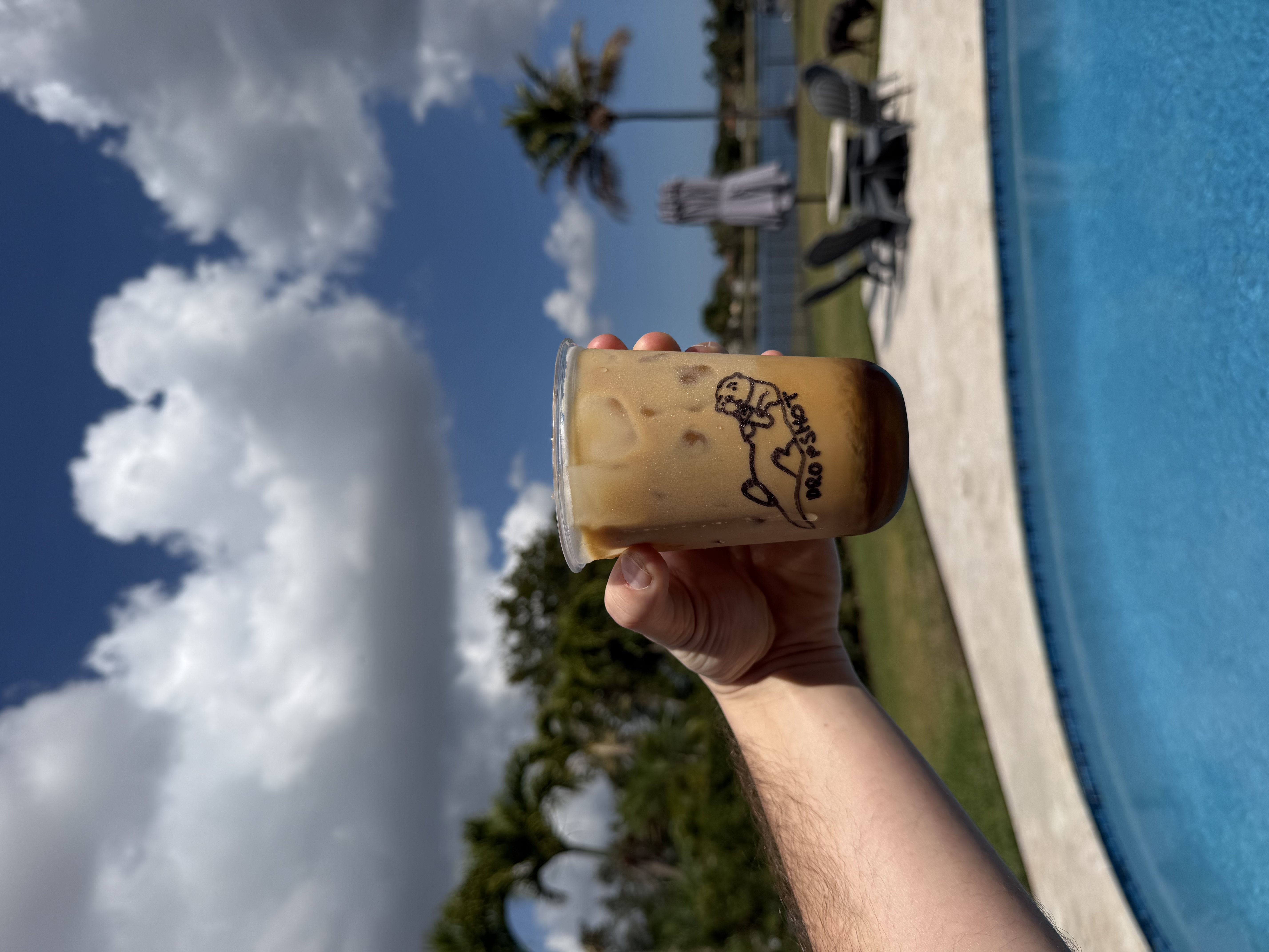 Dropshot Coffee cart setup at outdoor event